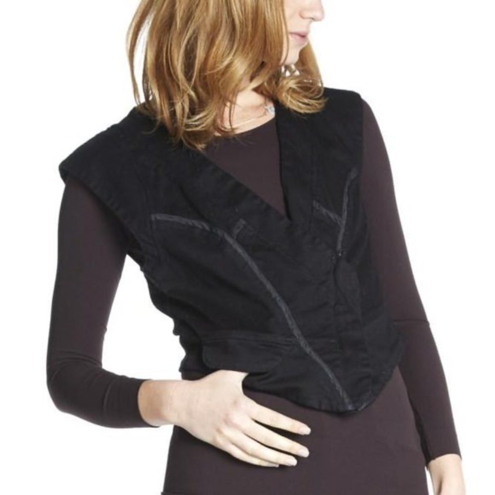 Prairie Underground Women’s Black Sunrise Vest. Cotton. Made in Seattle. M